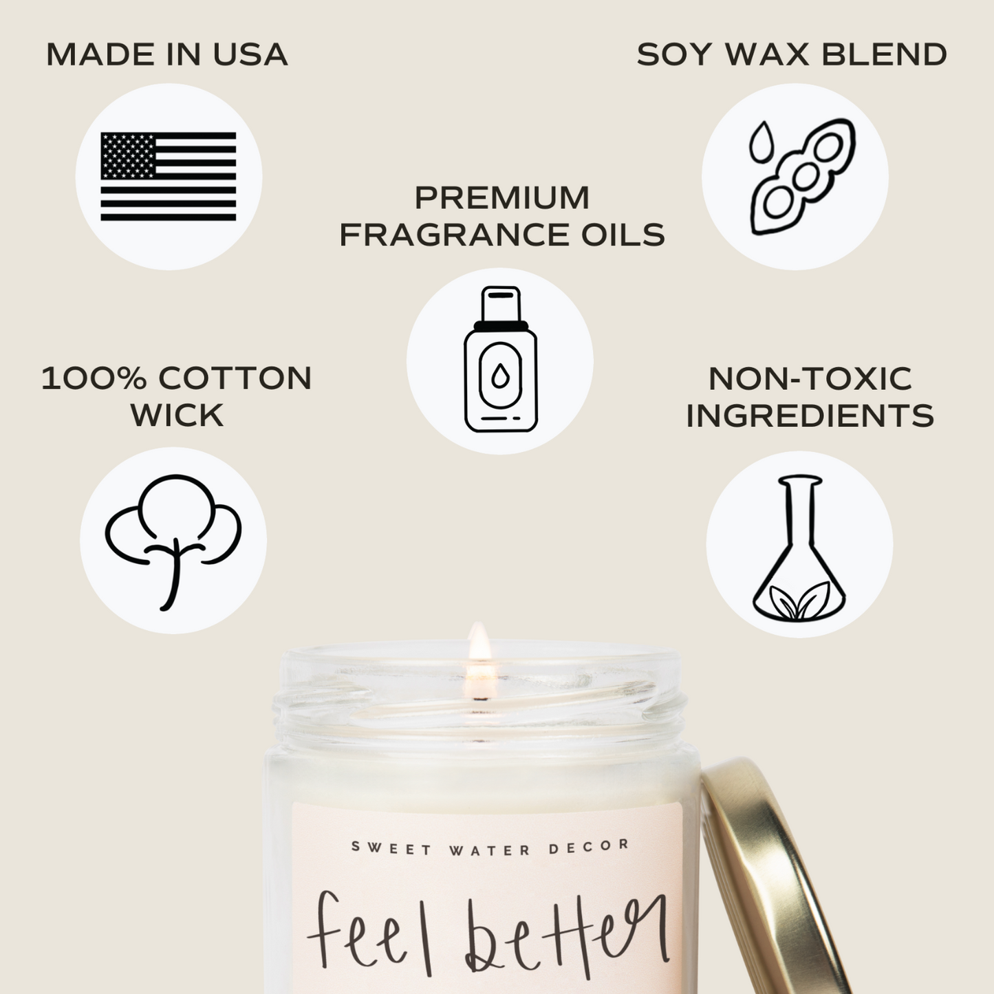 Sweet Water Decor - Feel Better Soon 9 oz Soy Candle