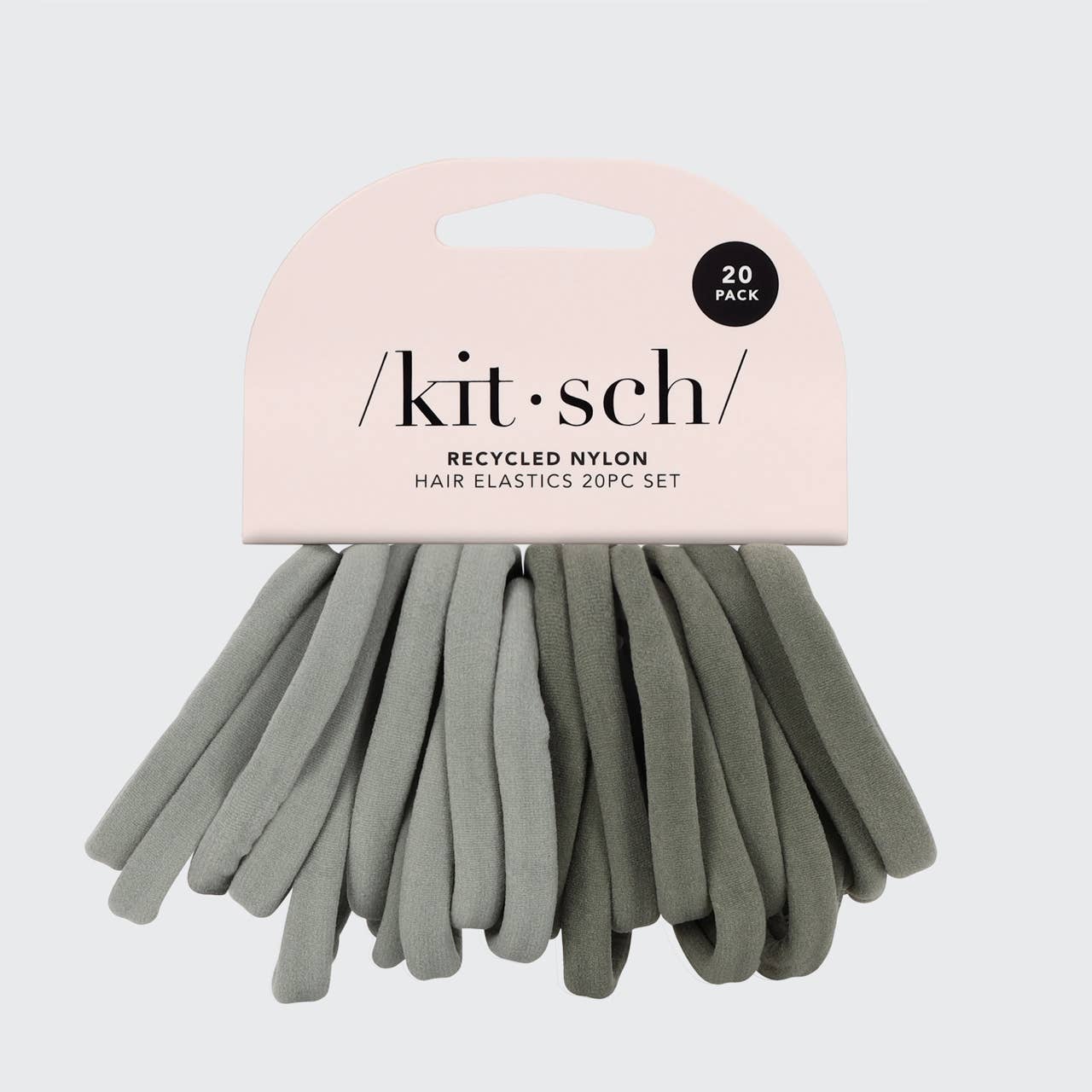 KITSCH - Eco-Friendly Nylon Elastics 20pc - Eucalyptus