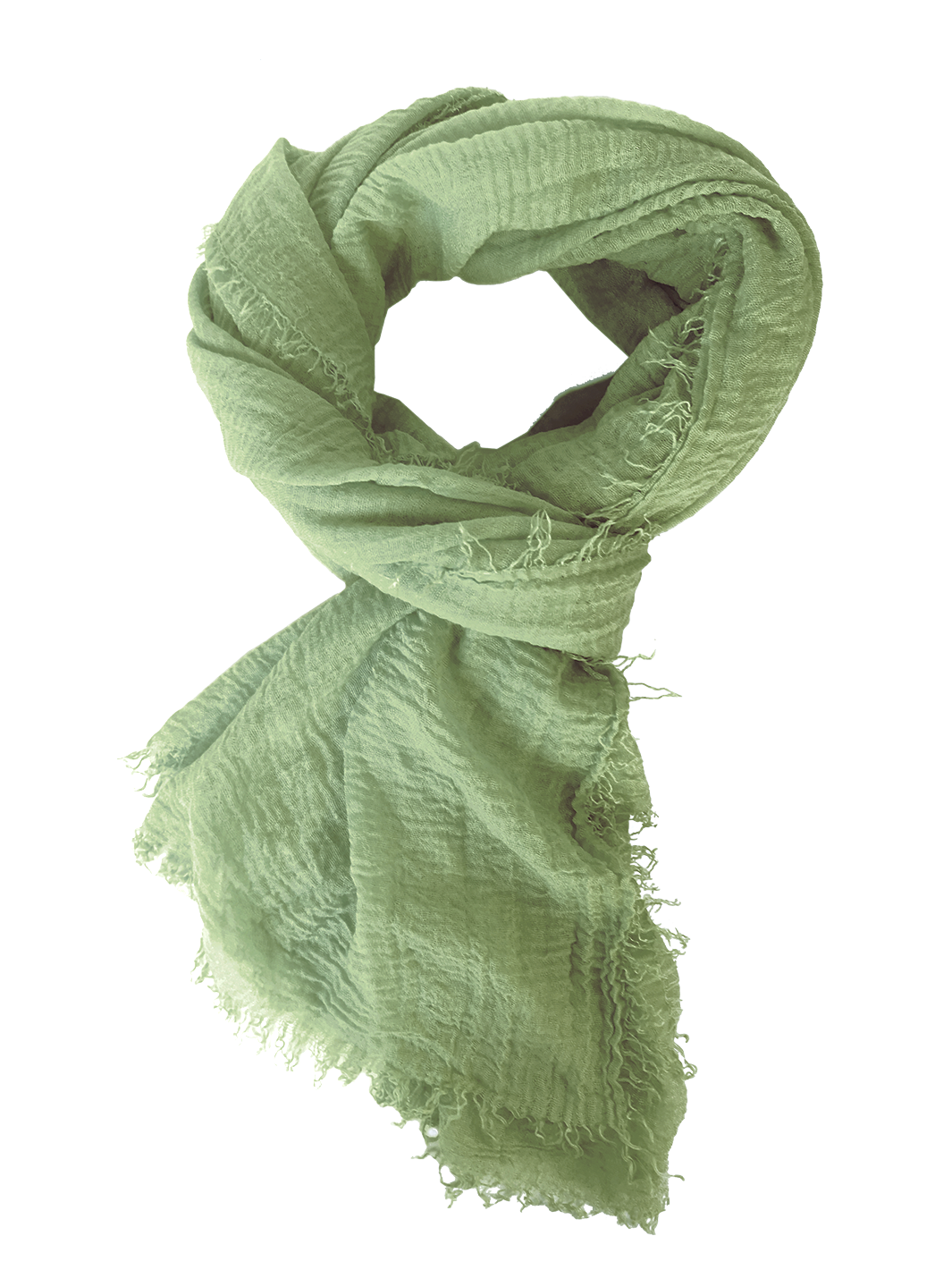 Pea Hand-Dyed Boho Scarf by Ruby Zaar