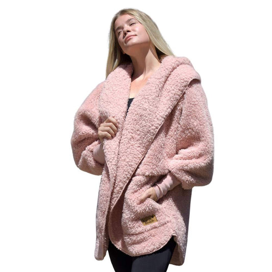 Sherpa Wrap in Blush Wine by Nordic Beach