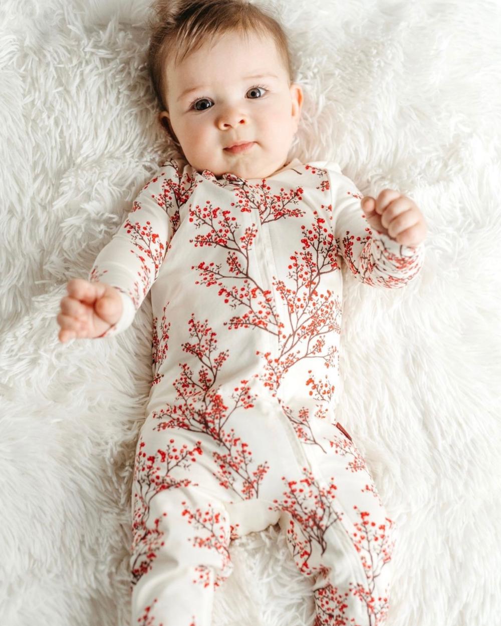 Milkbarn Winterberry Zipper PJ