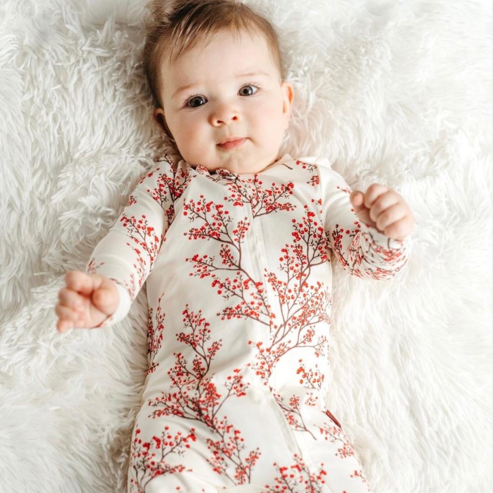 Milkbarn Winterberry Zipper PJ