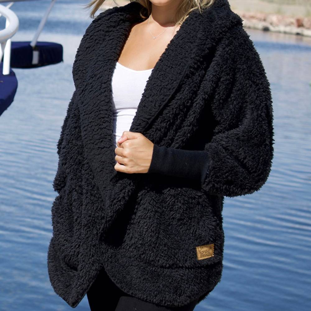 Sherpa Wrap in Black Licorice by Nordic Beach