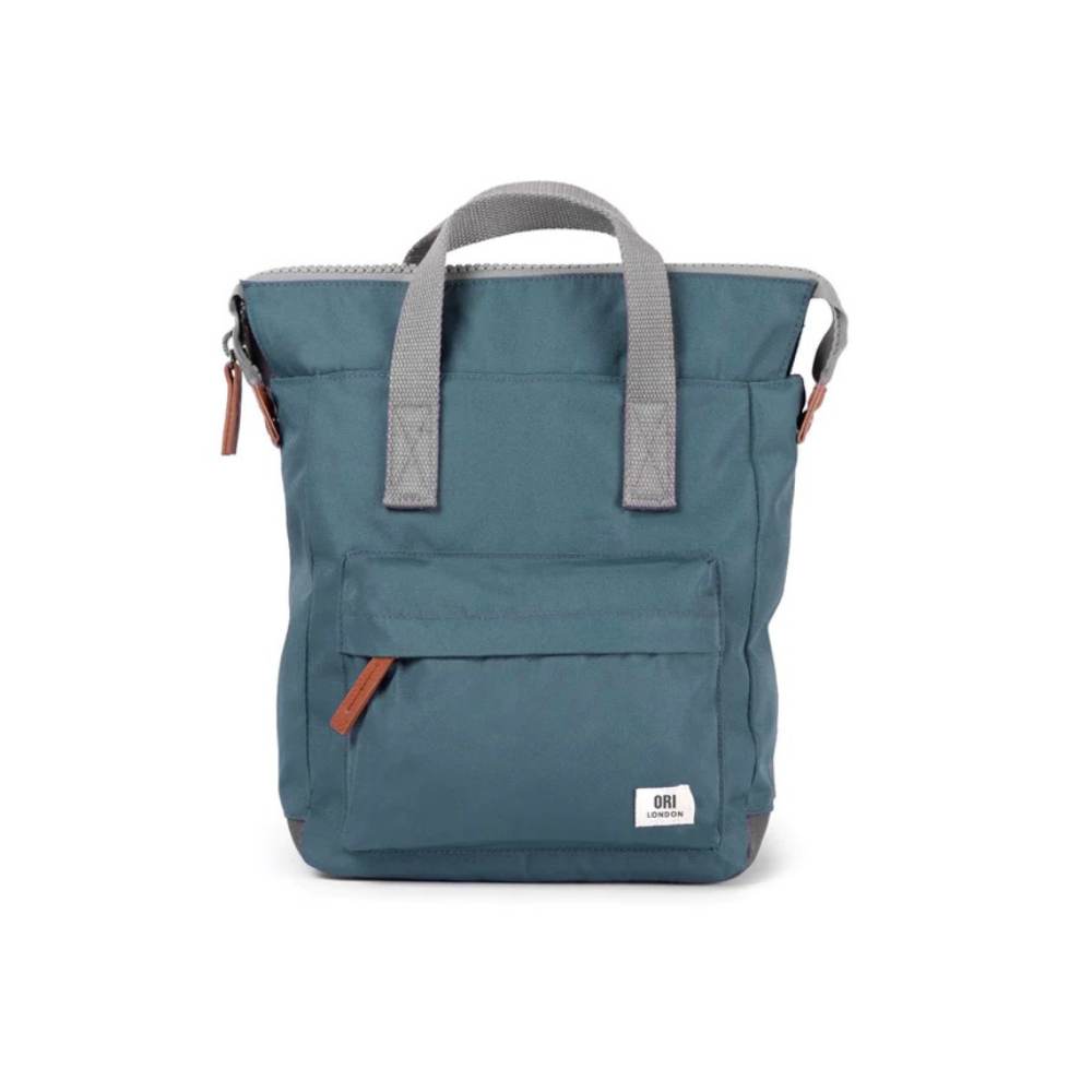 Bantry Small Recycled Canvas Backpack in Airforce by ORI London