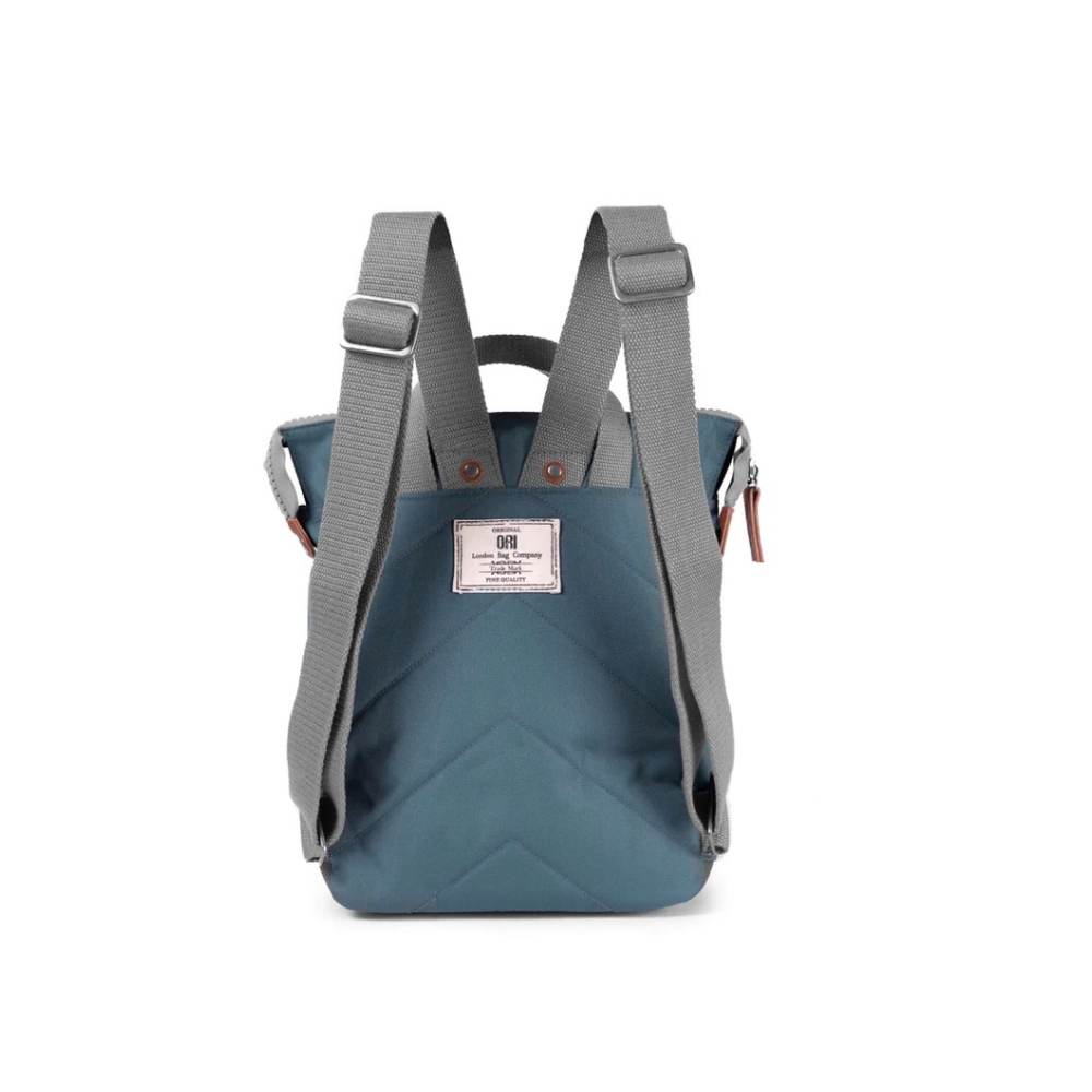 Bantry Small Recycled Canvas Backpack in Airforce by ORI London