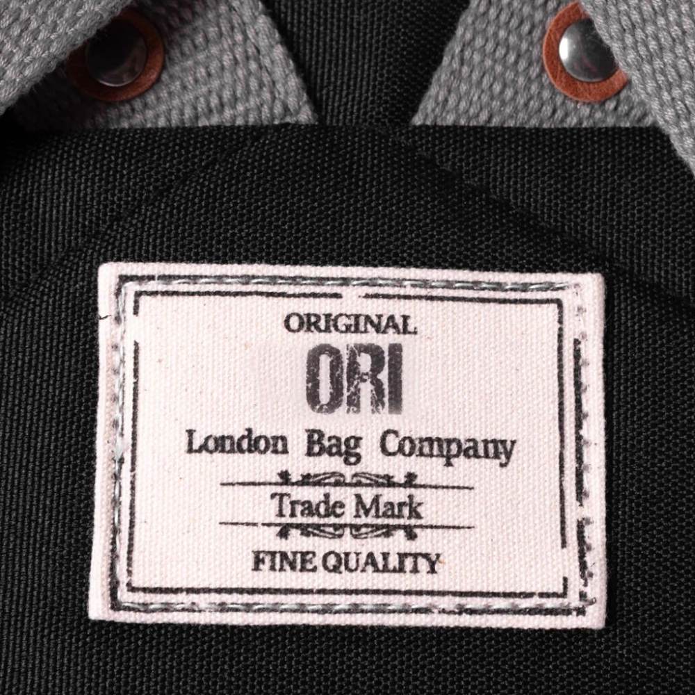 Finchley Medium Recycled Canvas Backpack in Ash by ORI London