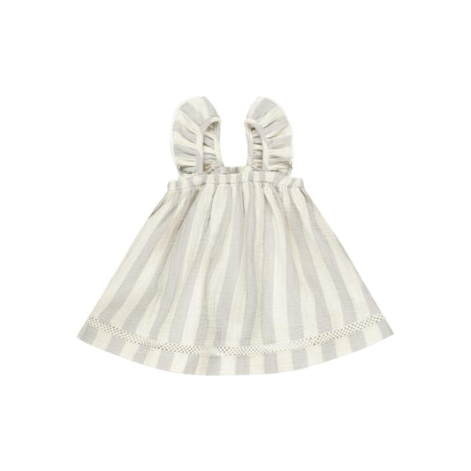 Sky Stripe Ruffled Tank Dress by Quincy Mae