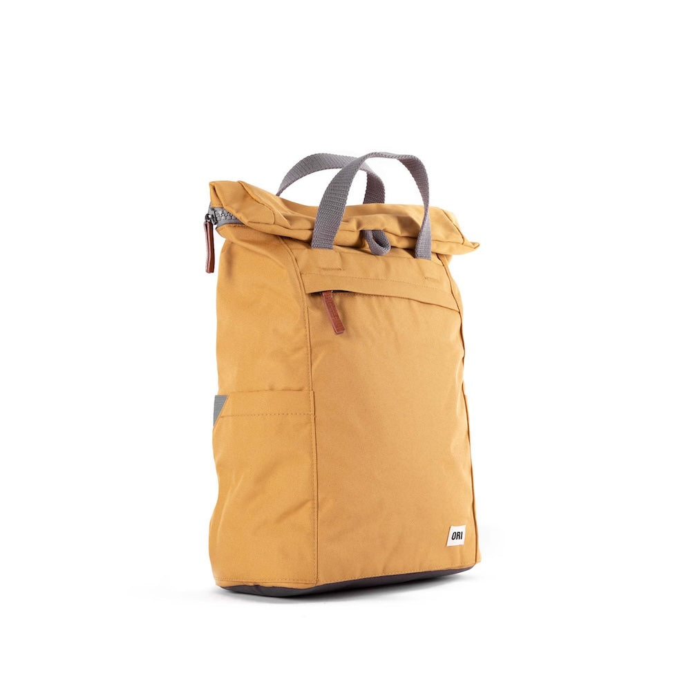 Finchley Medium Recycled Canvas Backpack in Flax by ORI London