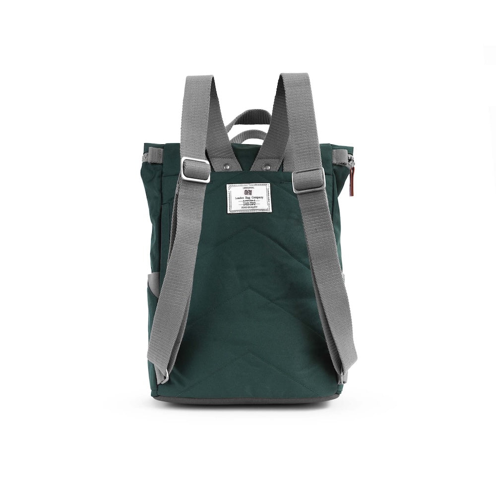 Finchley Medium Recycled Canvas Backpack in Forest by ORI London