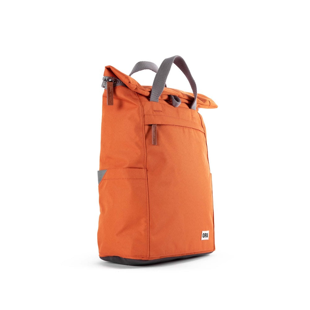 Finchley Medium Recycled Canvas Backpack in Atomic Orange by ORI London