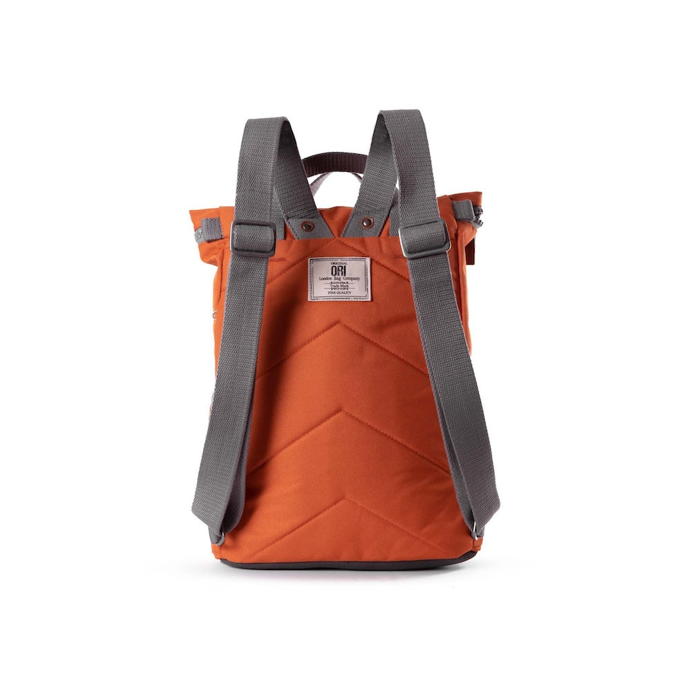 Finchley Medium Recycled Canvas Backpack in Atomic Orange by ORI London