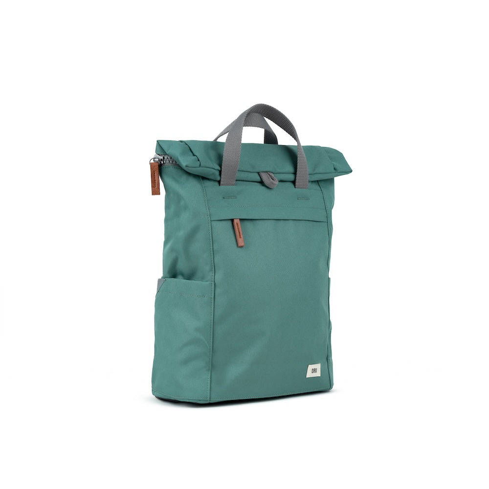 Finchley Medium Recycled Canvas Backpack in Sage by ORI London