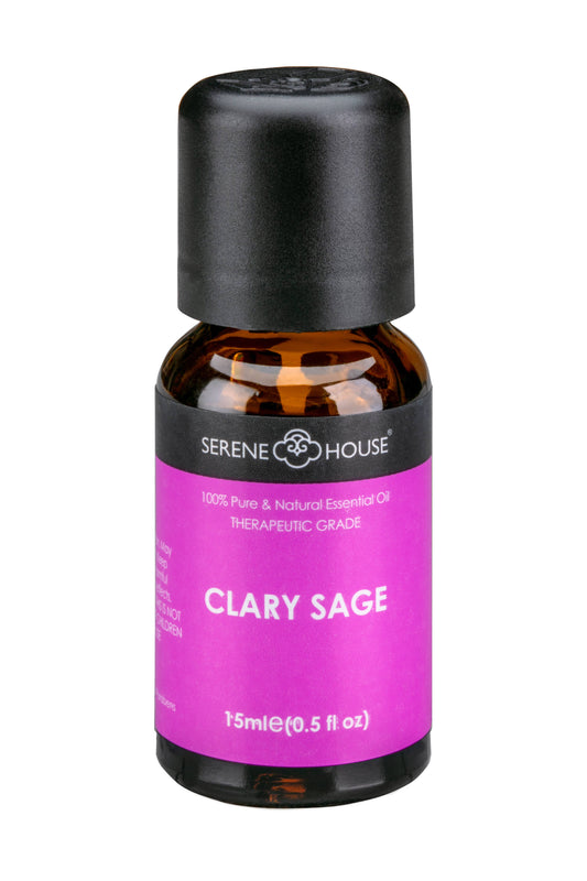 SERENE HOUSE - Clary Sage 100% Natural Essential Oil 15ml