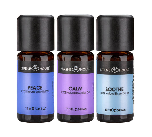 SERENE HOUSE - Peace & Calming Set - 100% Natural Essential Oil Set 10ml